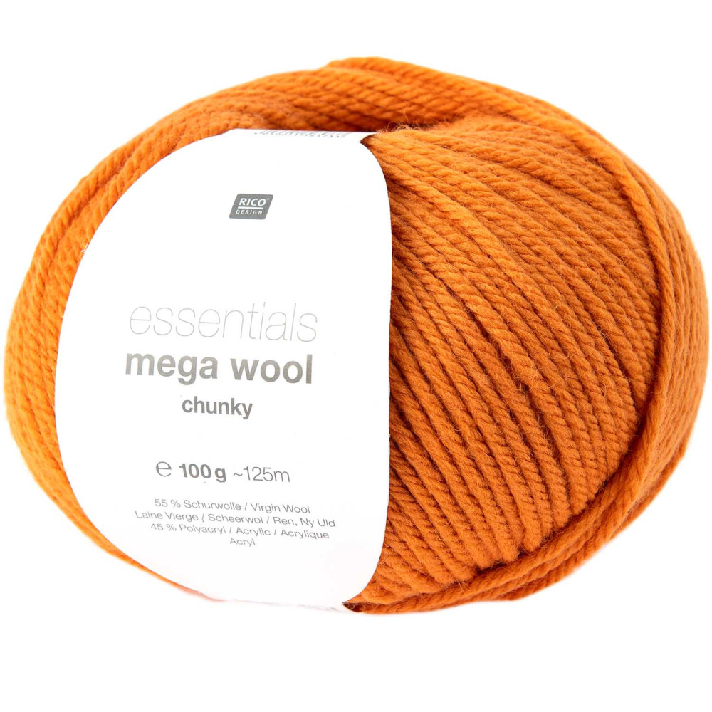 Włóczka Essentials Mega Wool Chunky - Rico Design - Orange, 100 g