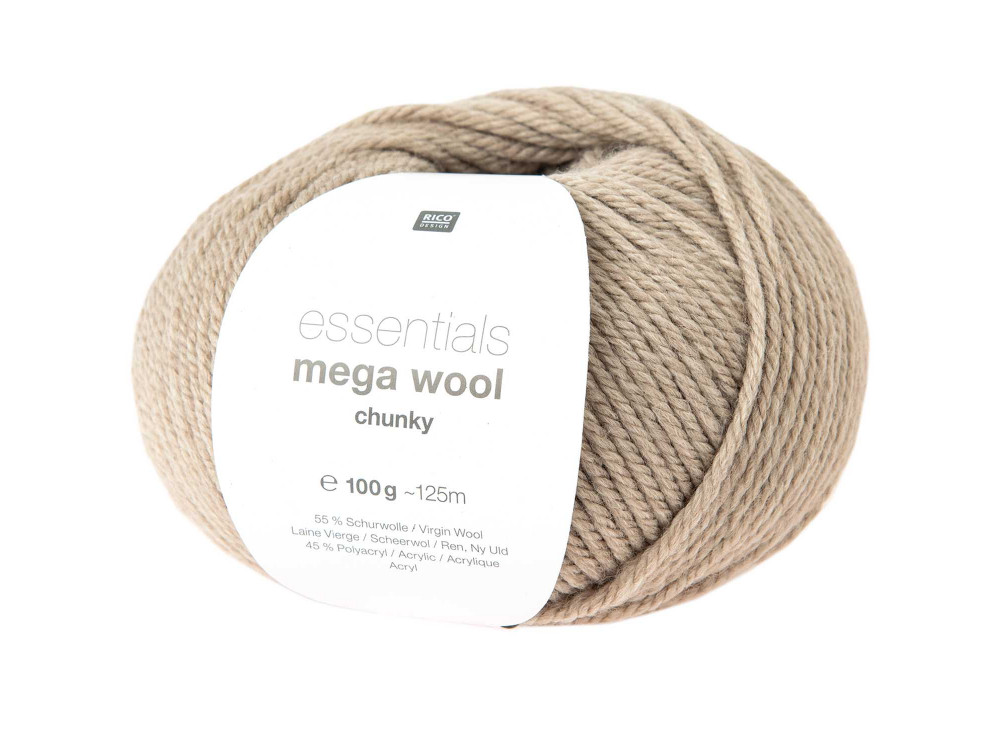 Essentials Mega Wool Chunky yarn - Rico Design - Ecru, 100 g