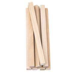 Wooden creative sticks - DpCraft - squared, 1 cm, 8 pcs