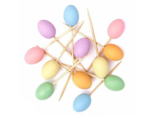 Mini eggs on peak - DpCraft - rainbow, 12 pcs