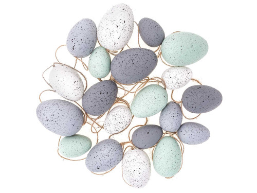 Eggs pendants, spotted - DpCraft - mint & neutral, 20 pcs