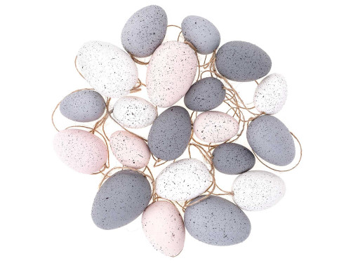 Eggs pendants, spotted - DpCraft - pink & neutral, 20 pcs