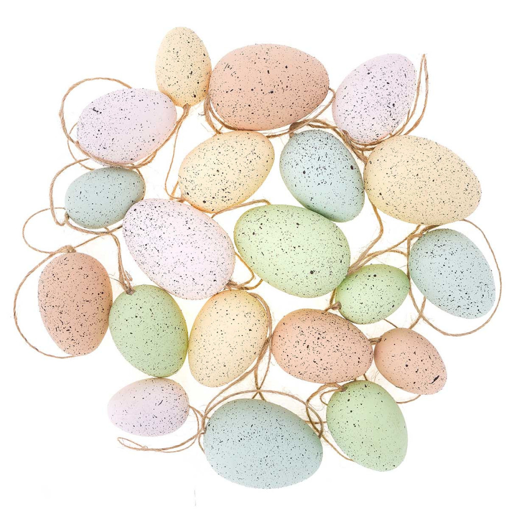 Eggs pendants, spotted - DpCraft - pastel, 20 pcs