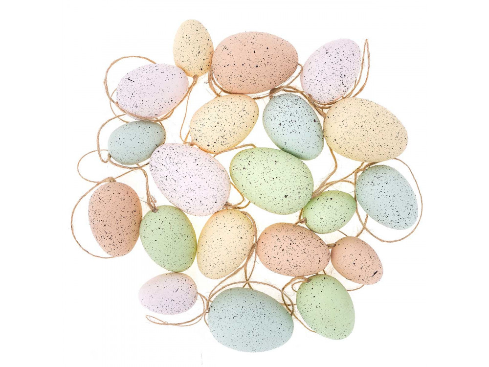 Eggs pendants, spotted - DpCraft - pastel, 20 pcs