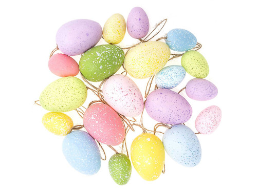 Eggs pendants, spotted - DpCraft - pastel, 20 pcs