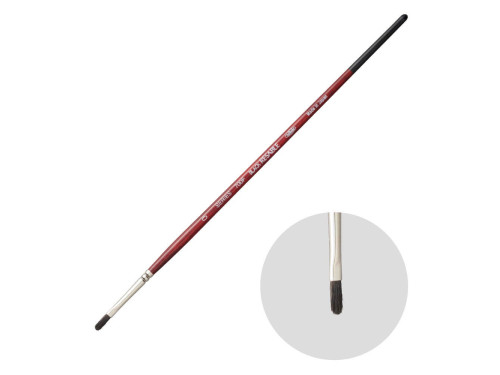Filbert, mixed bristles, Black Resable brush, 700F series - Holbein - no. 0