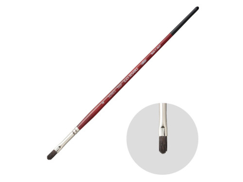 Filbert, mixed bristles, Black Resable brush, 700F series - Holbein - no. 4