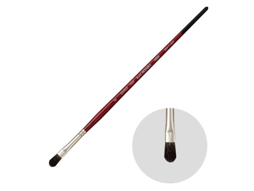 Filbert, mixed bristles, Black Resable brush, 700F series - Holbein - no. 6