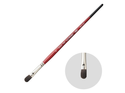 Filbert, mixed bristles, Black Resable brush, 700F series - Holbein - no. 8