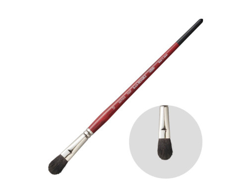 Filbert, mixed bristles, Black Resable brush, 700F series - Holbein - no. 12