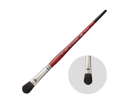Filbert, mixed bristles, Black Resable brush, 700F series - Holbein - no. 18