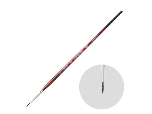 Pędzel okrągły, mieszany, Black Resable, seria 700R - Holbein - nr 0