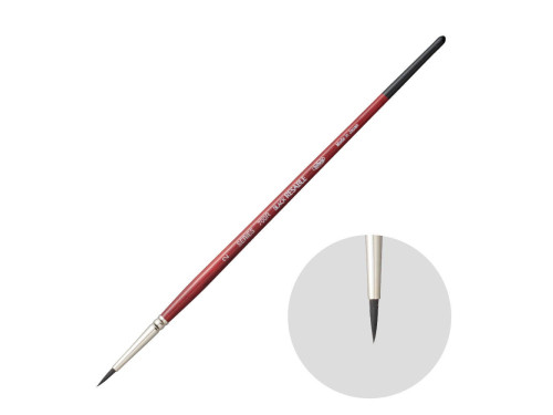 Round, mixed bristles, Black Resable brush, 700R series - Holbein - no. 2