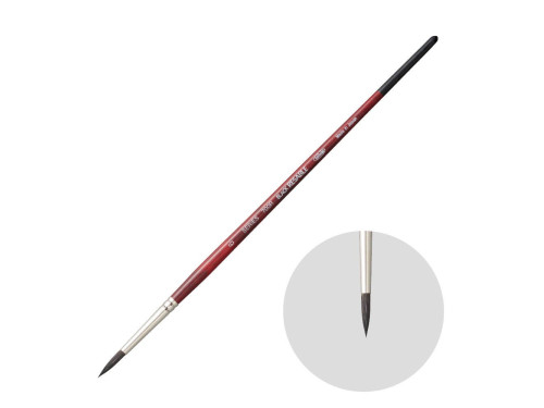 Round, mixed bristles, Black Resable brush, 700R series - Holbein - no. 6