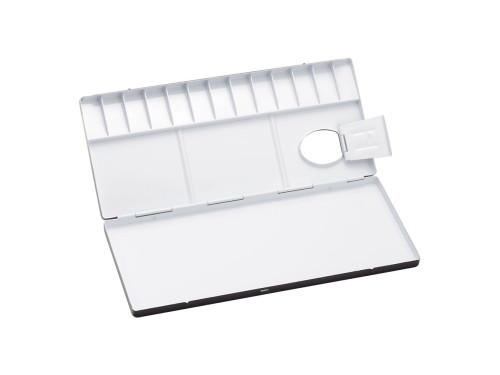 Metal case, pocket box for watercolor half-pans - Holbein - 13 pcs