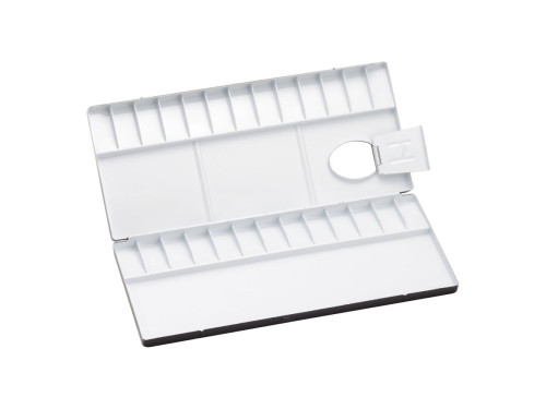 Kasetka metalowa na akwarele w półkostkach - Holbein - 26 szt.