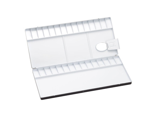 Metal case, pocket box for watercolor half-pans - Holbein - 30 pcs
