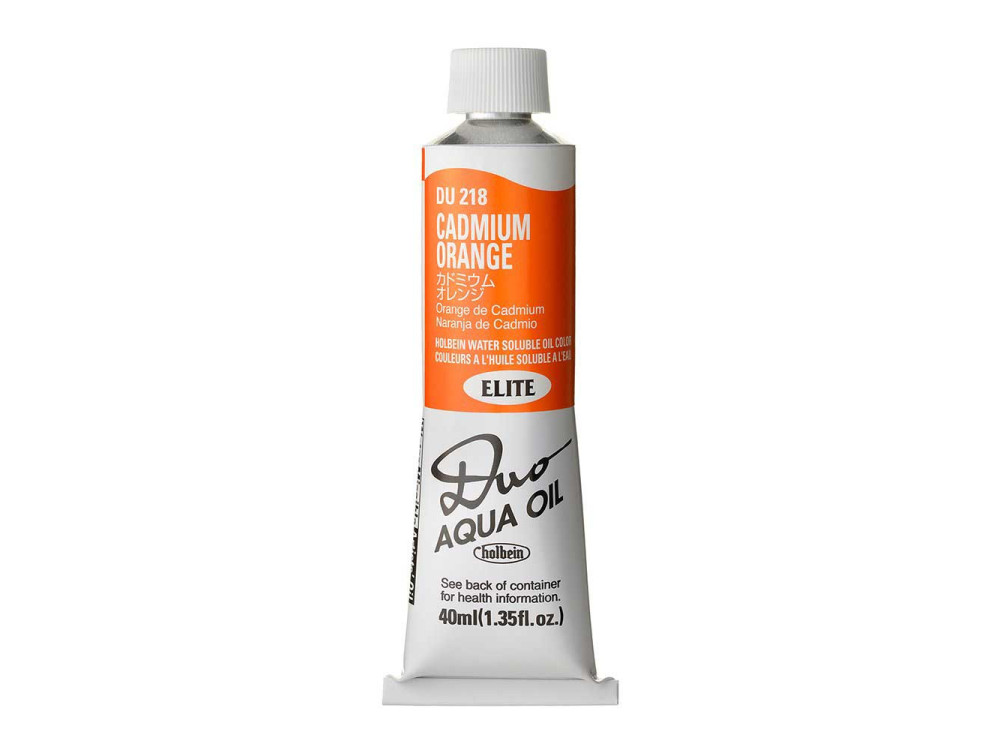 Duo Aqua water soluble oil paint - Holbein - 218, Cadmium Orange, 40 ml