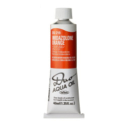 Duo Aqua water soluble oil paint - Holbein - 219, Imidazolone Orange, 40 ml