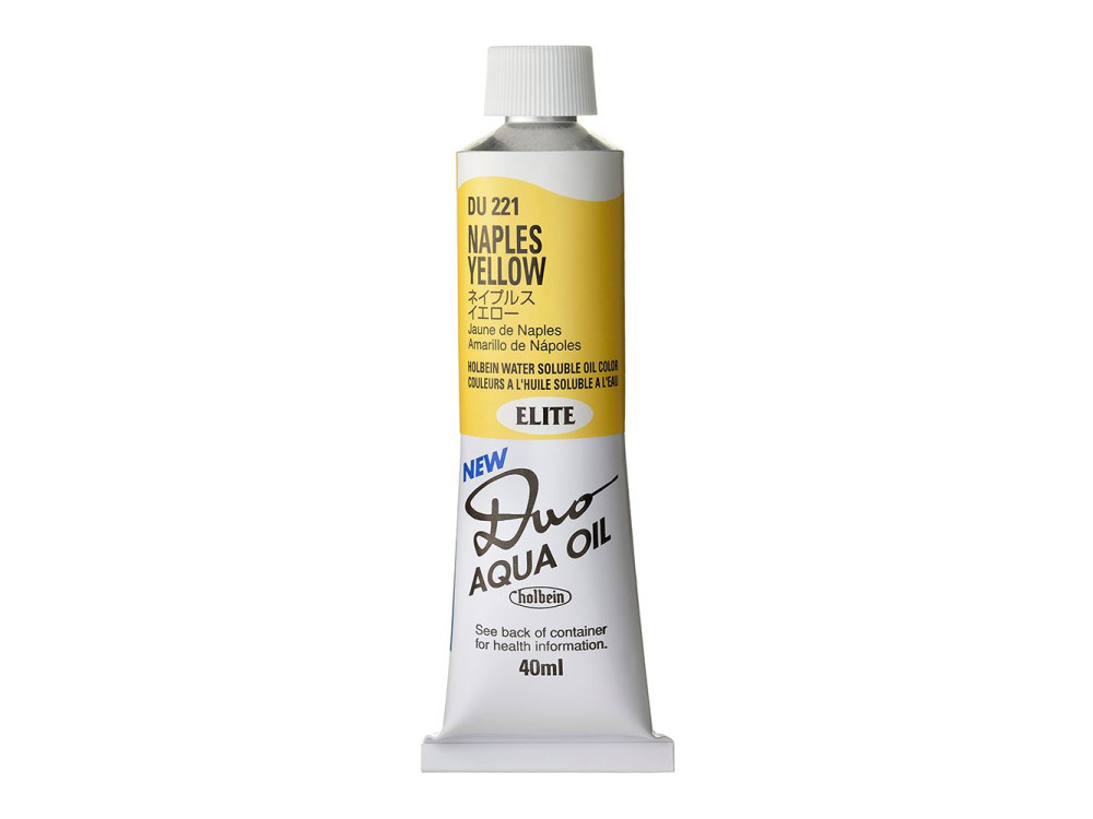 Duo Aqua water soluble oil paint - Holbein - 221, Naples Yellow, 40 ml