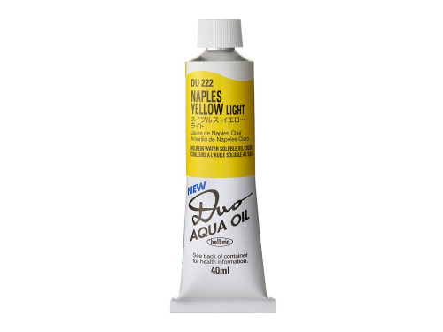 Duo Aqua water soluble oil paint - Holbein - 222, Naples Yellow Light, 40 ml