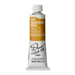 Duo Aqua water soluble oil paint - Holbein - 225, Yellow Ochre Natural, 40 ml