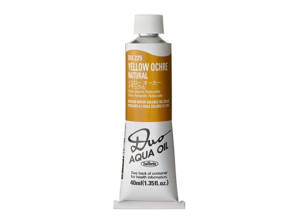 Duo Aqua water soluble oil paint - Holbein - 225, Yellow Ochre Natural, 40 ml