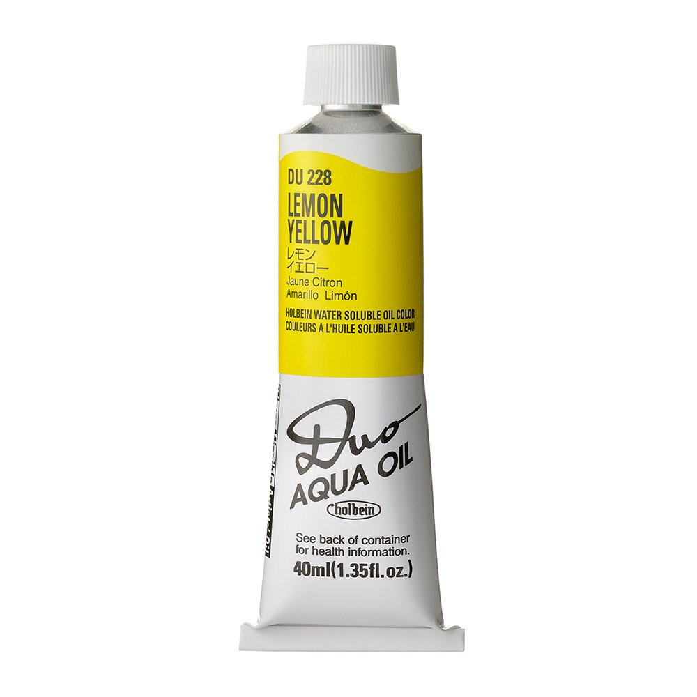 Duo Aqua water soluble oil paint - Holbein - 228, Lemon Yellow, 40 ml
