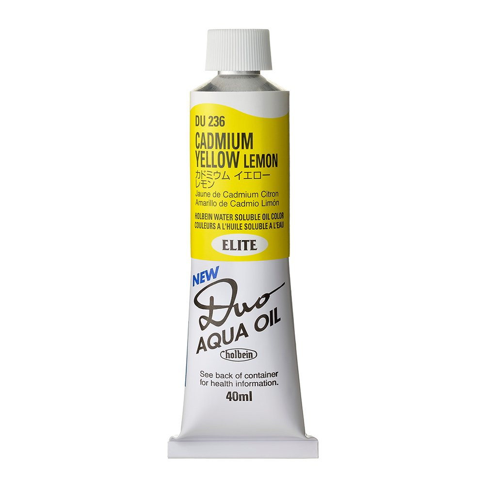 Duo Aqua water soluble oil paint - Holbein - 236, Cadmium Yellow Lemon, 40 ml
