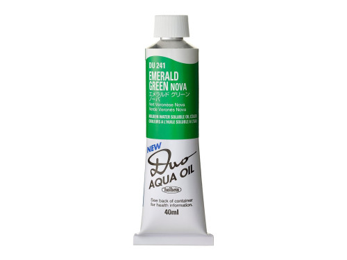 Duo Aqua water soluble oil paint - Holbein - 241, Emerald Green Nova, 40 ml