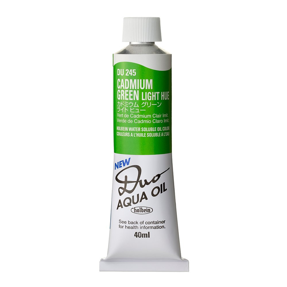 Duo Aqua water soluble oil paint - Holbein - 245, Cadmium Green Light Hue, 40 ml