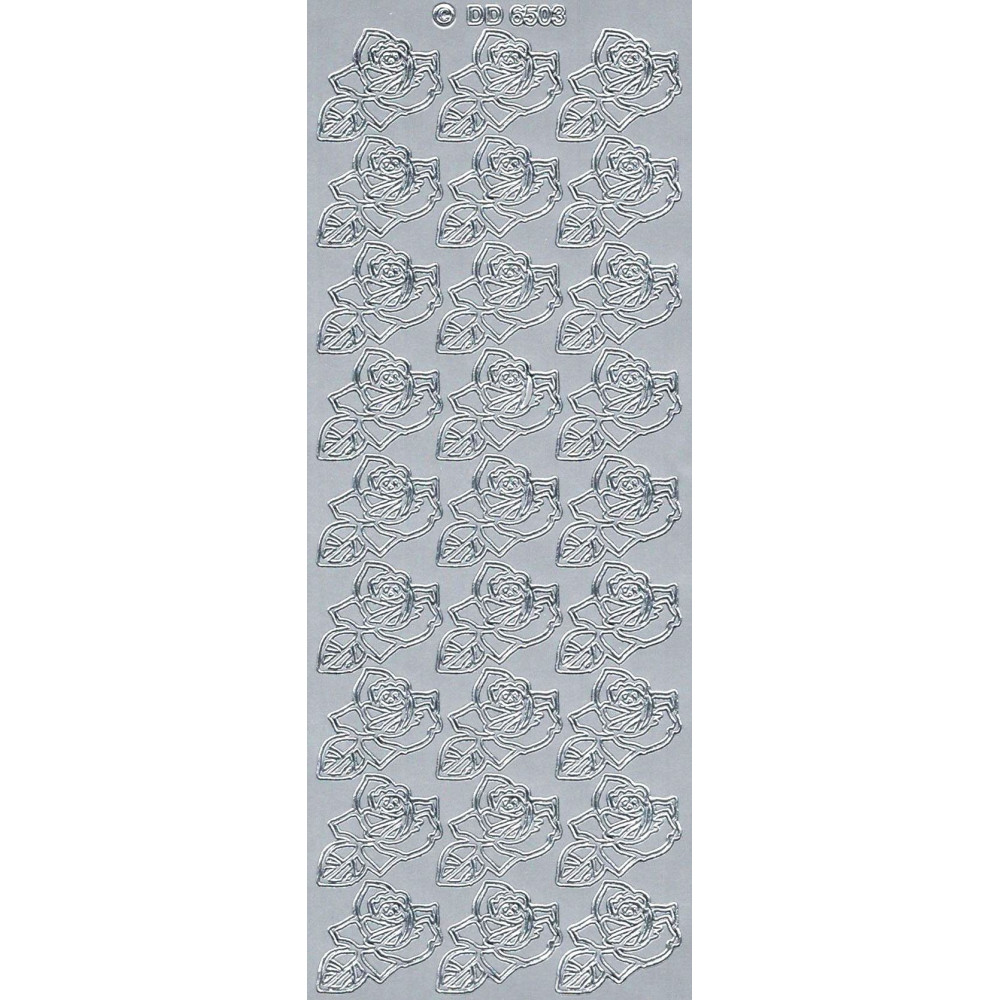 Stickers - Flowers 6503 Silver