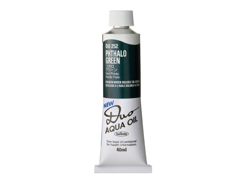 Duo Aqua water soluble oil paint - Holbein - 252, Phthalo Green, 40 ml