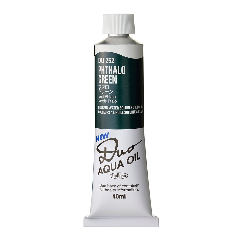 Duo Aqua water soluble oil paint - Holbein - 252, Phthalo Green, 40 ml