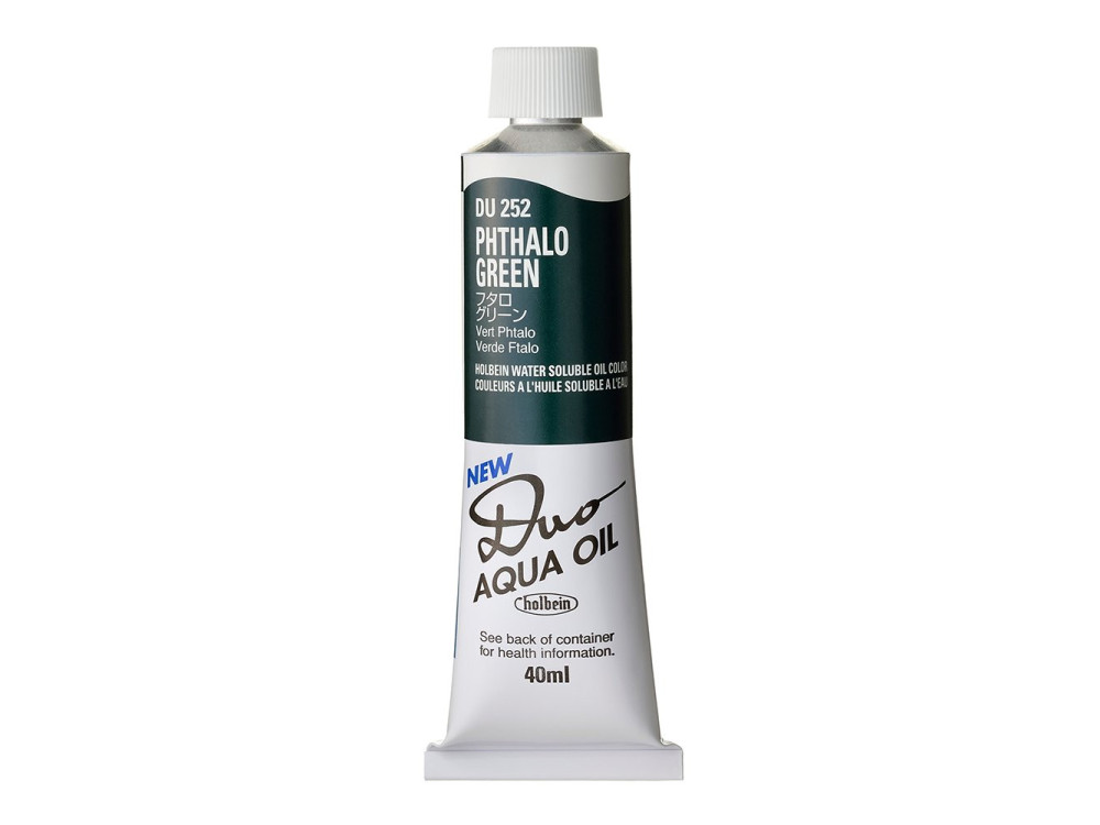 Duo Aqua water soluble oil paint - Holbein - 252, Phthalo Green, 40 ml