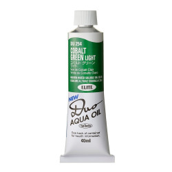 Duo Aqua water soluble oil paint - Holbein - 254, Cobalt Green Light, 40 ml