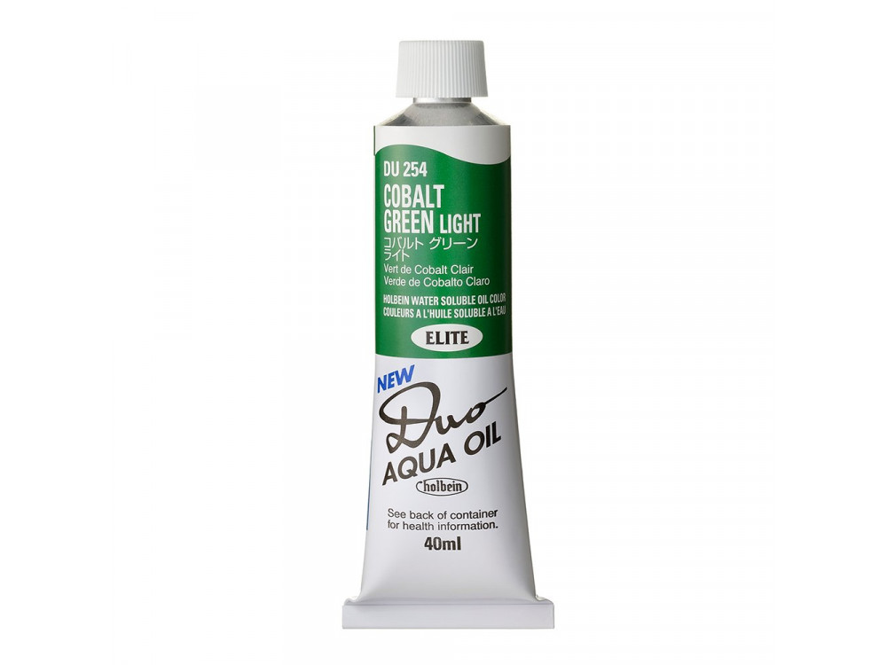 Duo Aqua water soluble oil paint - Holbein - 254, Cobalt Green Light, 40 ml