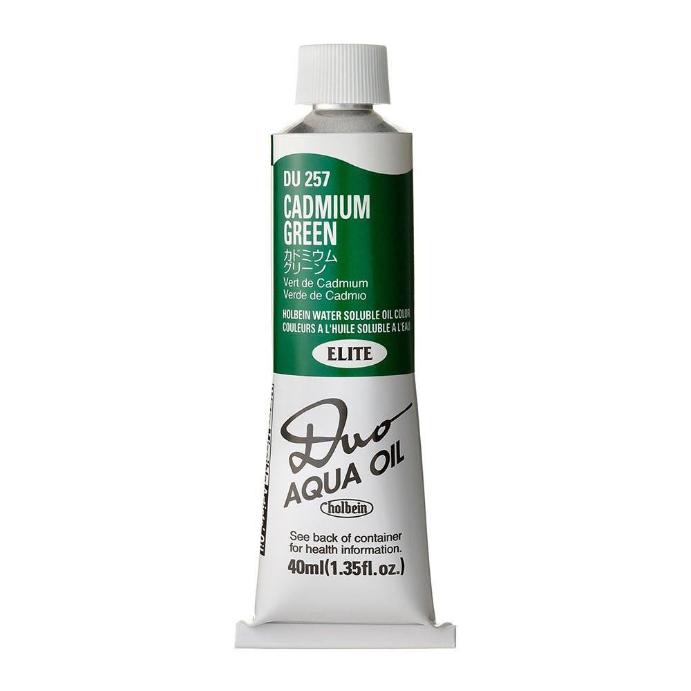Duo Aqua water soluble oil paint - Holbein - 257, Cadmium Green, 40 ml