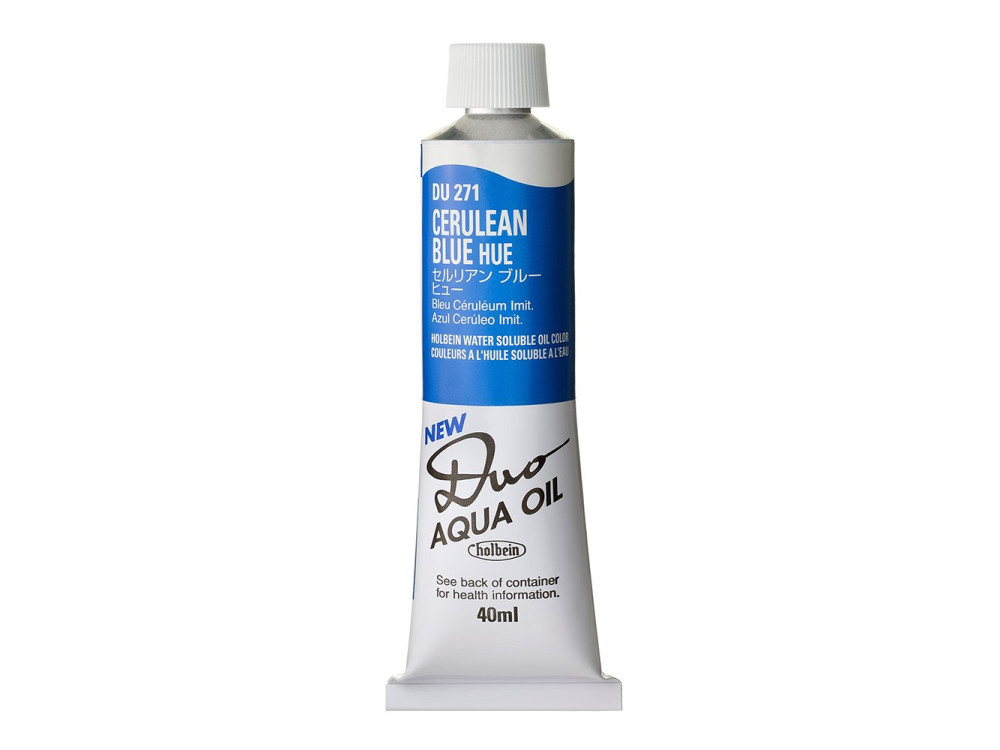 Duo Aqua water soluble oil paint - Holbein - 271, Cerulean Blue Hue, 40 ml