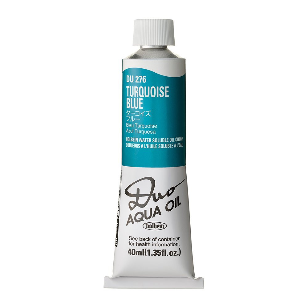 Duo Aqua water soluble oil paint - Holbein - 276, Turquoise Blue, 40 ml