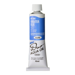 Duo Aqua water soluble oil paint - Holbein - 284, Verditer Blue, 40 ml