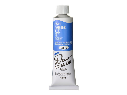 Duo Aqua water soluble oil paint - Holbein - 284, Verditer Blue, 40 ml