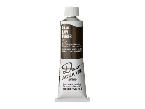 Farba olejna Duo Aqua Oil - Holbein - 315, Raw Umber, 40 ml