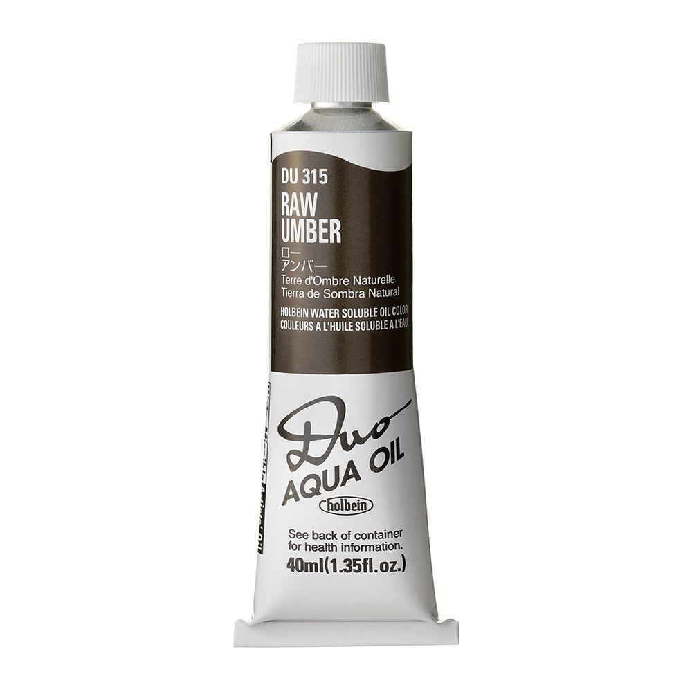 Duo Aqua water soluble oil paint - Holbein - 315, Raw Umber, 40 ml