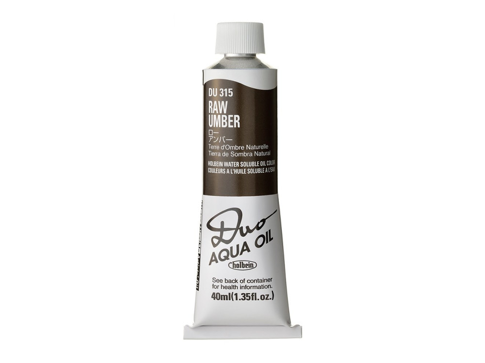 Duo Aqua water soluble oil paint - Holbein - 315, Raw Umber, 40 ml