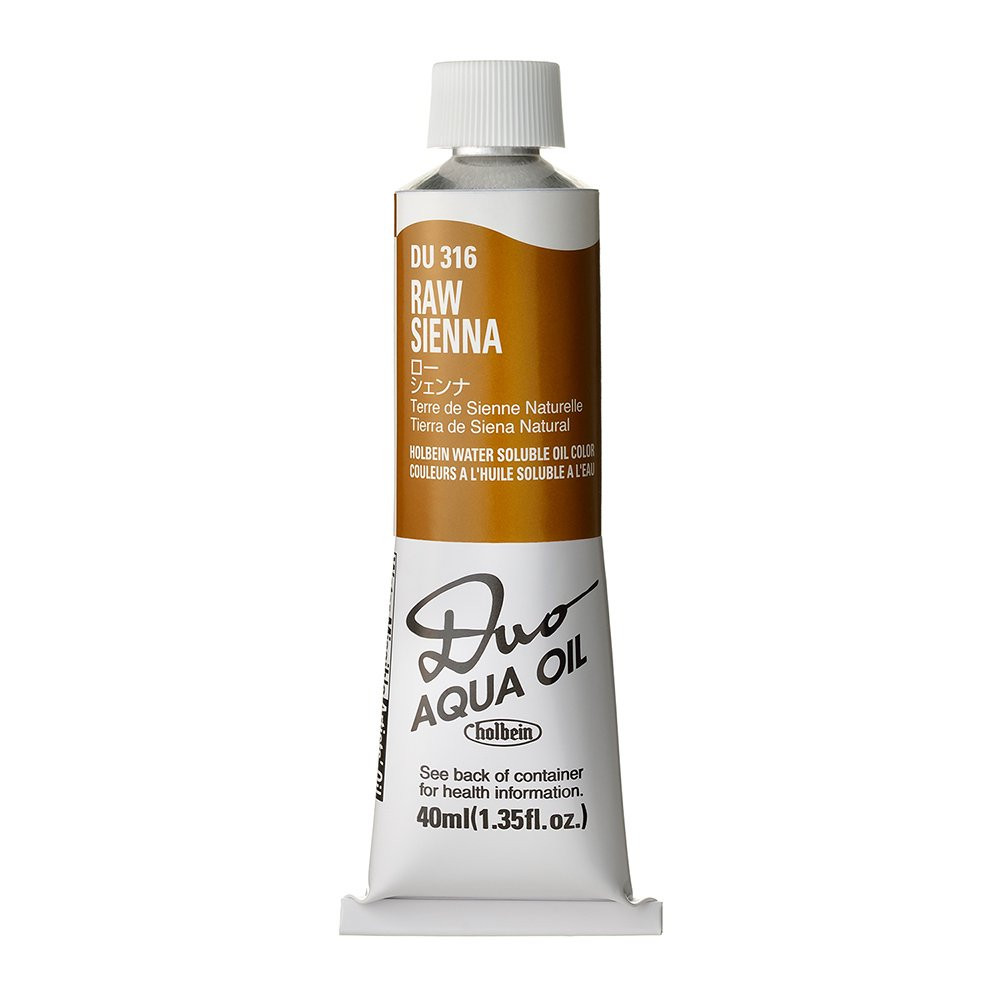 Duo Aqua water soluble oil paint - Holbein - 316, Raw Sienna, 40 ml