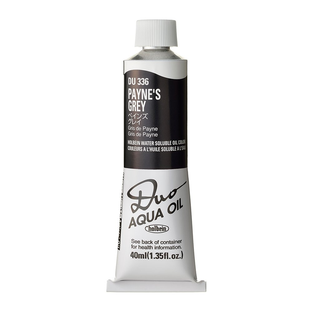 Duo Aqua water soluble oil paint - Holbein - 336, Payne's Grey, 40 ml