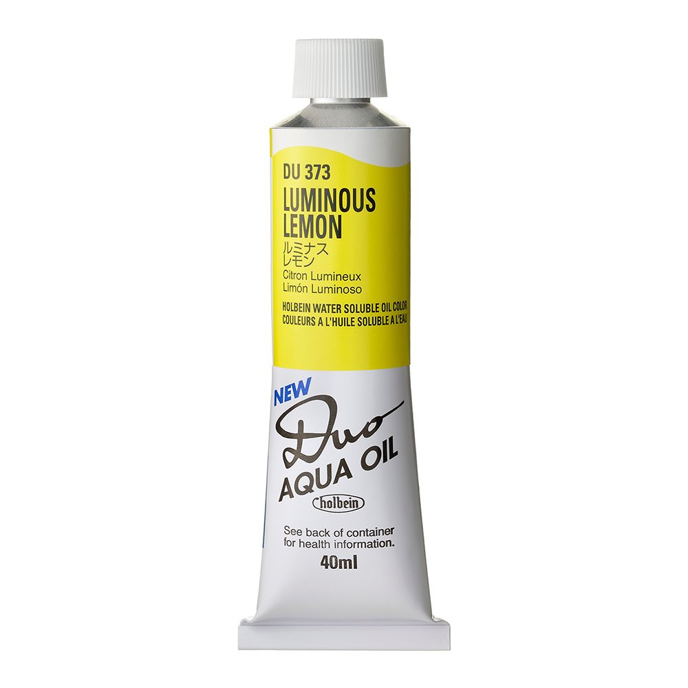 Duo Aqua water soluble oil paint - Holbein - 373, Luminous Lemon, 40 ml