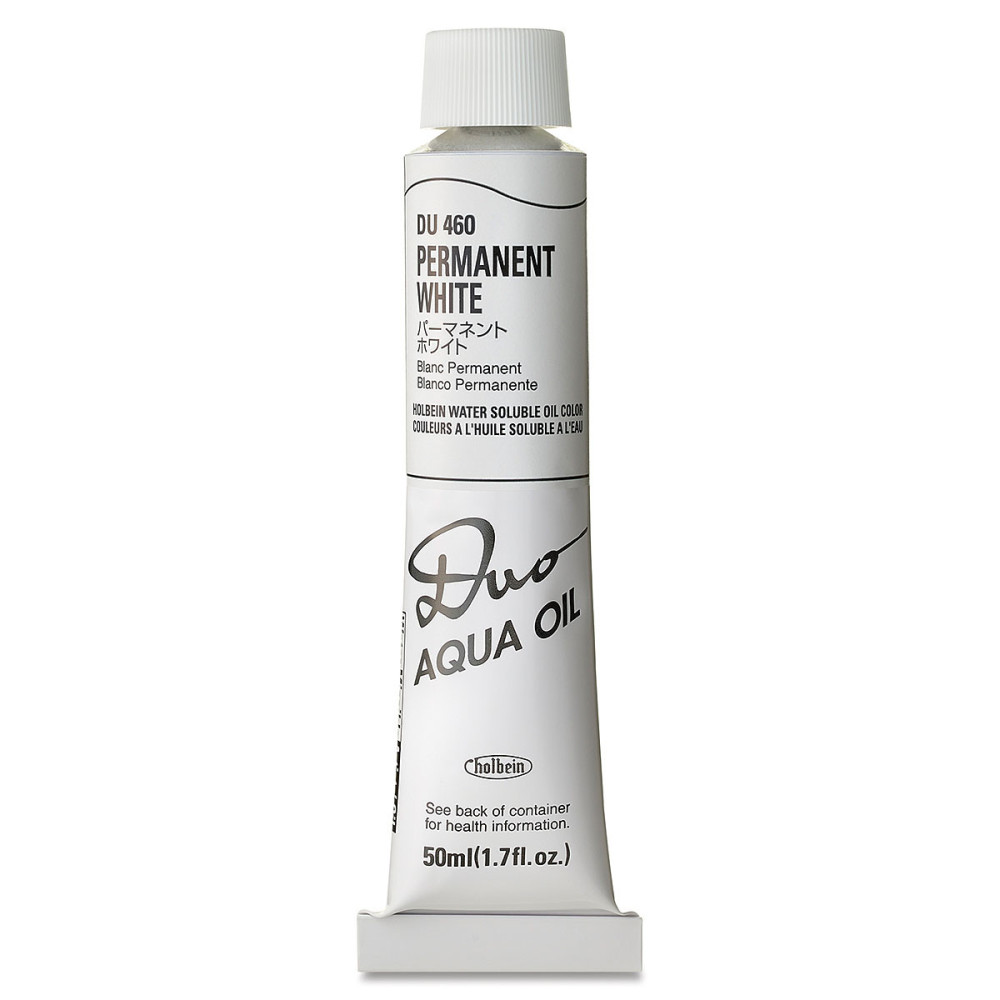 Duo Aqua water soluble oil paint - Holbein - 460, Permanent White, 50 ml