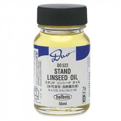 Stand Linseed Oil for Duo Aqua water soluble oil paints - Holbein - 55 ml